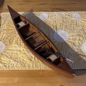 Wooden Canoe Model Home Decor